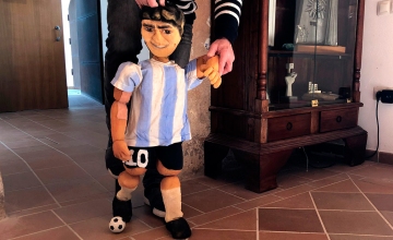 Títere de Maradona en el Museu Internacional dels Titelles (MIT-Teia Moner) / PdF